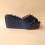 Load image into Gallery viewer, Navy Blue Animal Cross Wedge
