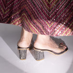 Load image into Gallery viewer, Gun Metal Multi Diamond Heel  Block
