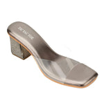 Load image into Gallery viewer, Gun Metal Multi Diamond Heel  Block
