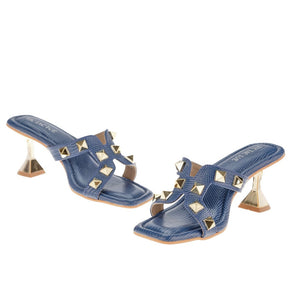 Blue Studs Slip On Blocks