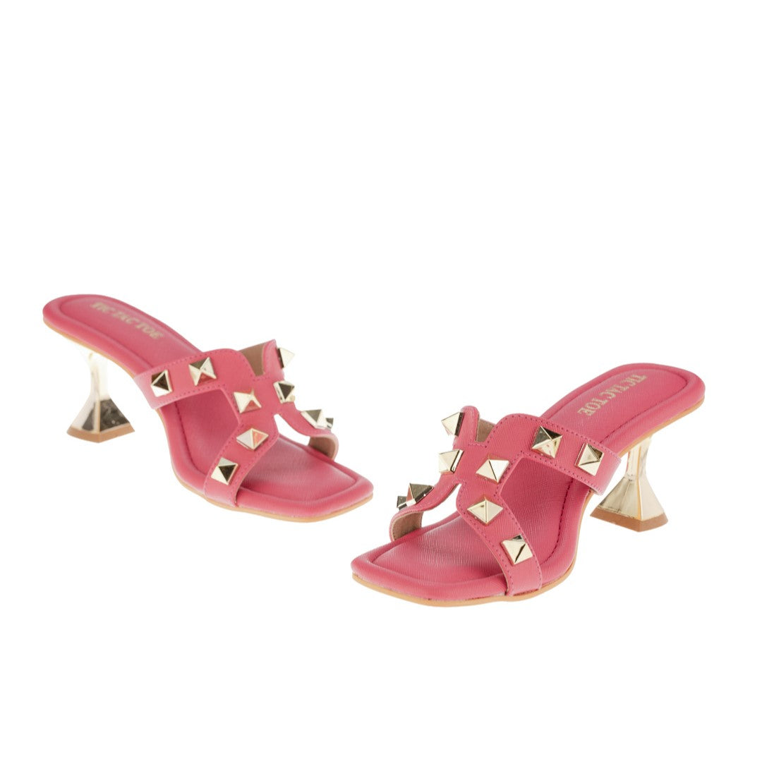 Pink Studs Slip On Blocks