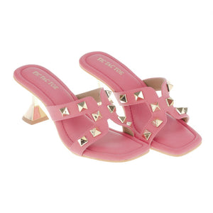 Pink Studs Slip On Blocks