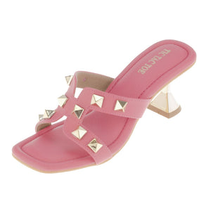 Pink Studs Slip On Blocks