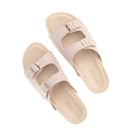 Load image into Gallery viewer, Beige BS Buckle Flats
