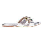 Load image into Gallery viewer, Metallic Silver Diamond Fitting Cross Flats
