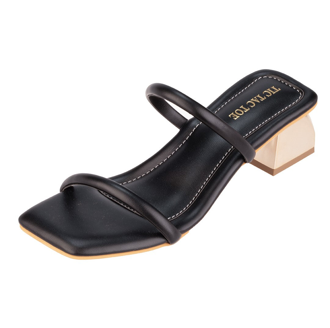 Black 2 Strap Golden Block