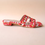 Load image into Gallery viewer, Red Chatai Studs Slip On Flats
