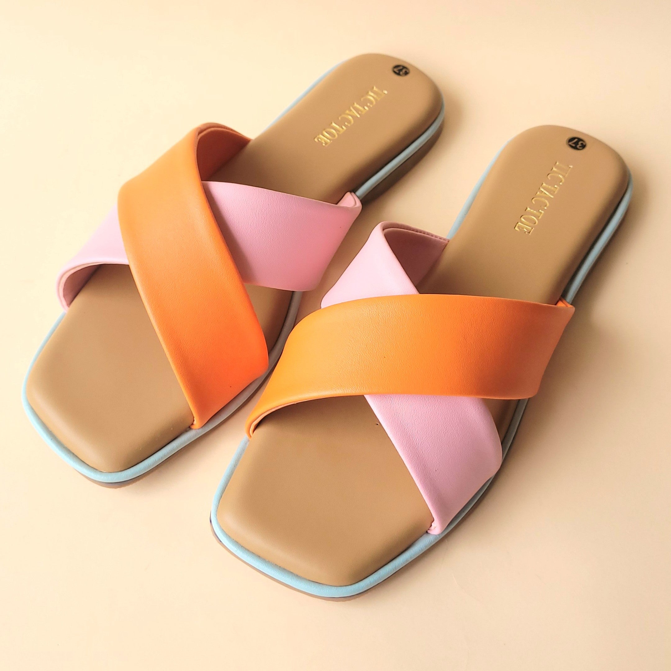 Orange Pink Cross Flats