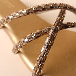 Load image into Gallery viewer, Antique Gold Diamond Cross Strap Flat
