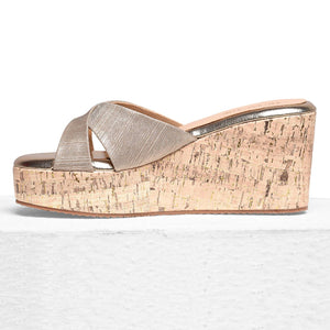 Gold Shimmer Cross Wedge