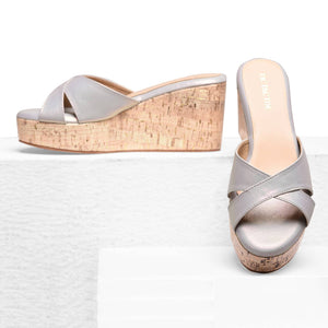 Grey Rainbow Cross Wedge