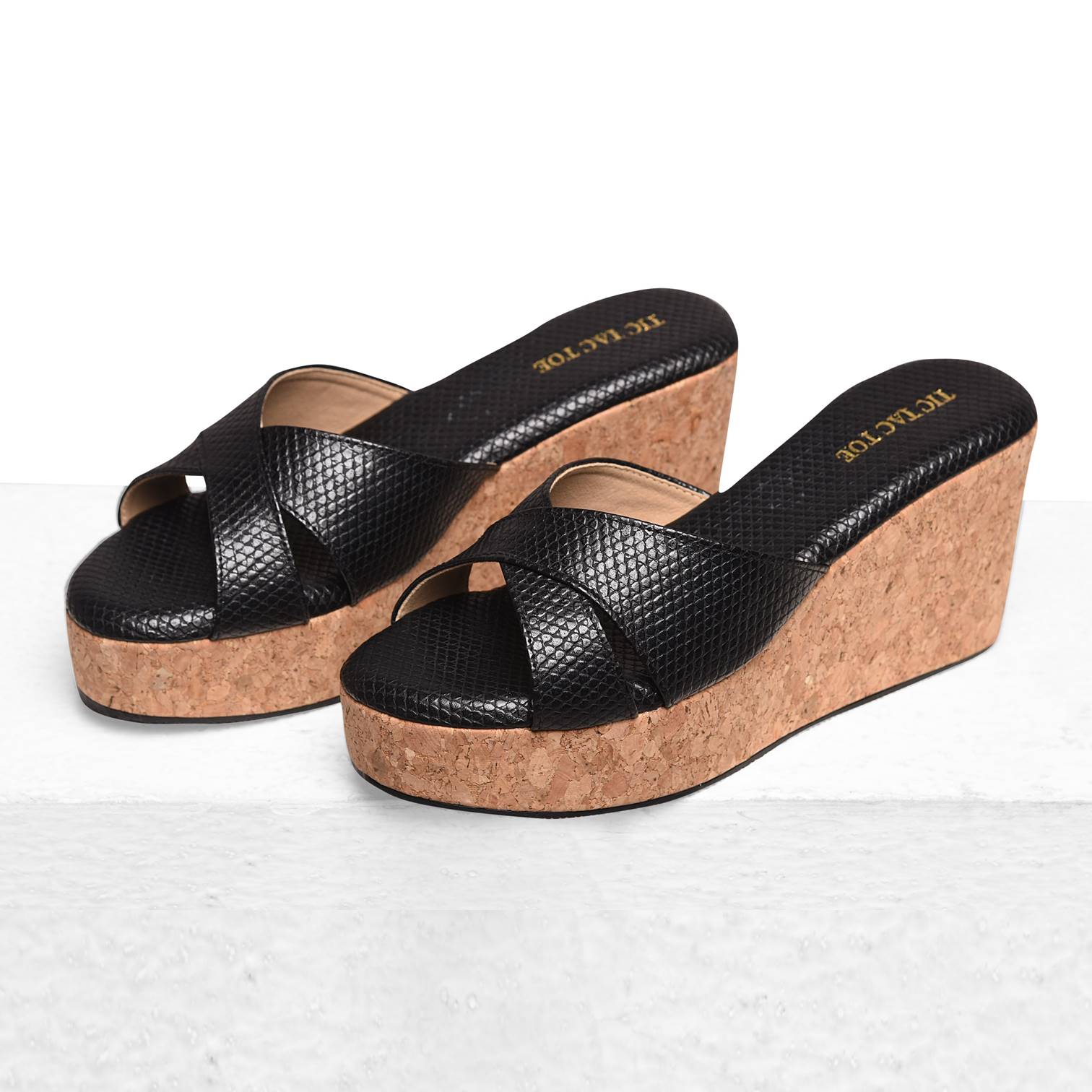 Black Cross Wedge